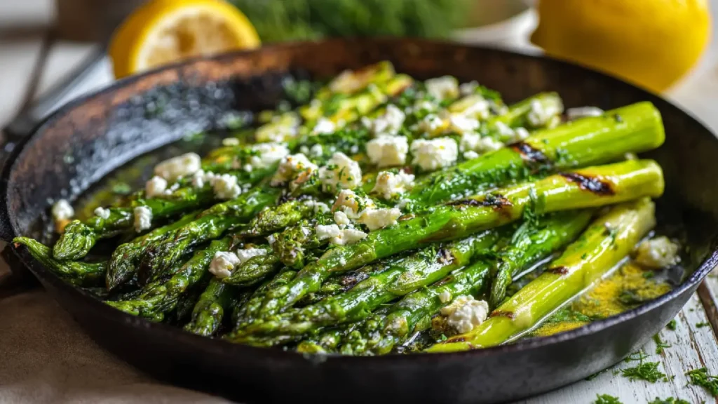 Grüner Spargel mit Zitronenbutter